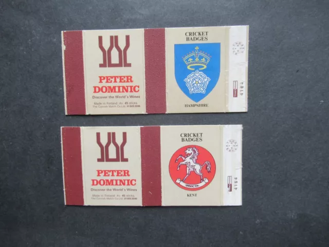 2 Old Cricket Skillet Matchbox Labels. Design 2.