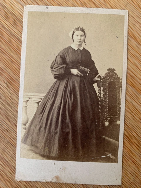 Photo Carte CDV Portrait femme 1860 Gustave Levy Paris Graveur d