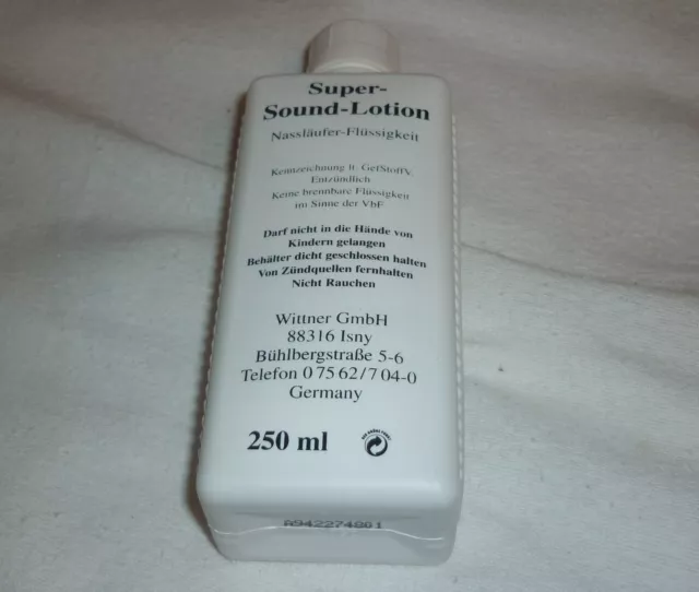 Wittner SUPER SOUND LOTION - Nassläufer-Flüssigkeit 250ml Vinyl NEU Schallplatte