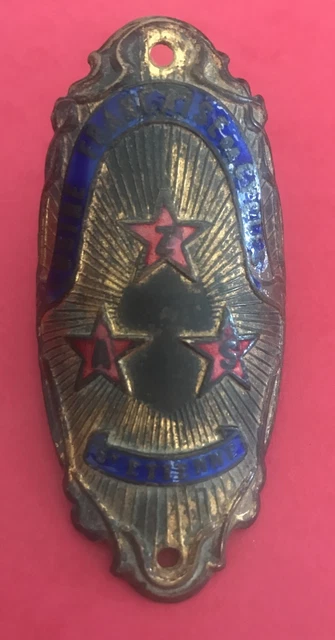 Plaque de Velo Cycles DELANGLE - Old Bike Head Badge - No