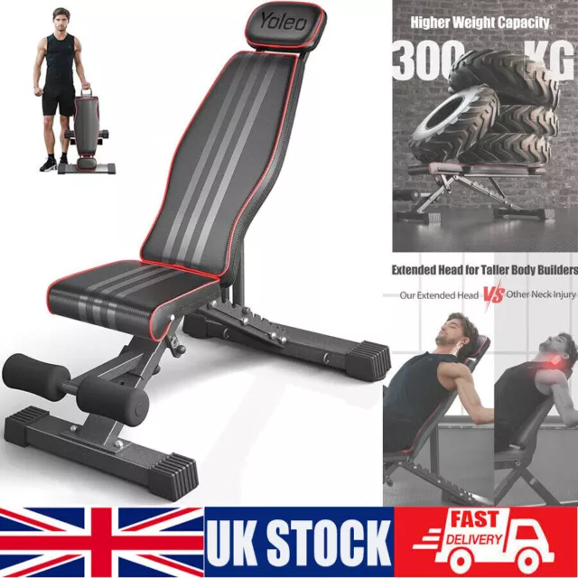 Adjustable Weight Bench Foldable Workout Strength Training Incline Decline Gym