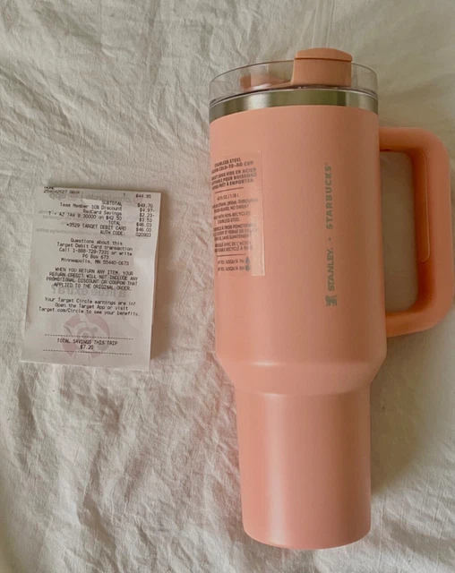 STARBUCKS TARGET EXCLUSIVE Stanley Tumbler 2023 Peach/Pink 108.00