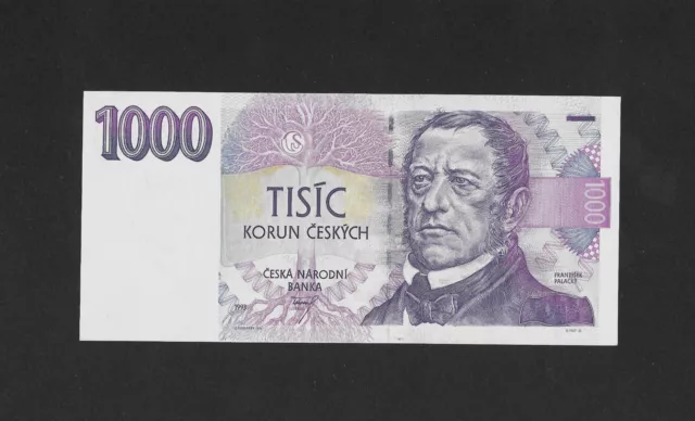 EF+/aUNC first date 1000 korun 1993 CZECH REPUBLIC Czechia