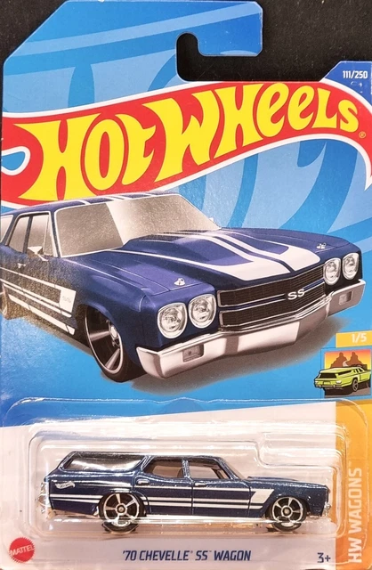 HOT WHEELS 2022 '70 Chevelle SS Wagon Dark Blue #111 HW Wagons 1/5 - Main Image