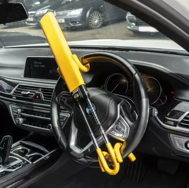 Heavy Duty Steering Wheel Lock High Security Anti Theft Twin Bar Hook for BMW