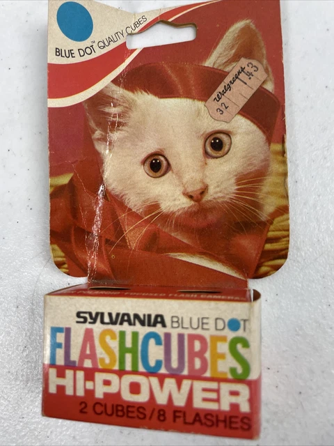 🔥 Sylvania Blue Dot FLASHCUBES (2 cubes/8 flashes) Hi-Power NOS