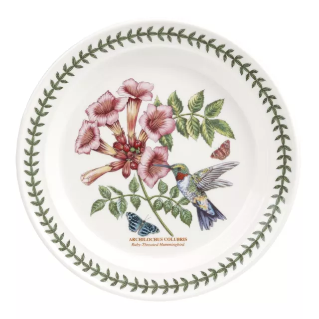 Portmeirion Botanic Garden Birds 10.5 Inch Dinner Plate - Ruby Hummingbird