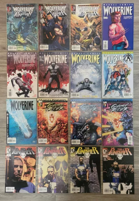 Wolverine/Punisher/Ghost Rider Lot Of 16 Marvel Comics