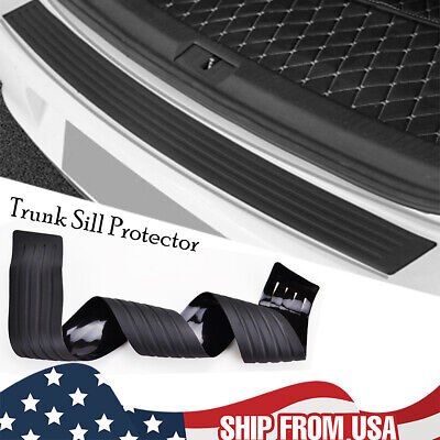 Car Rear Boot Bumper Sill Rubber Cover Guard Trim Pad Moulding Protector Plate