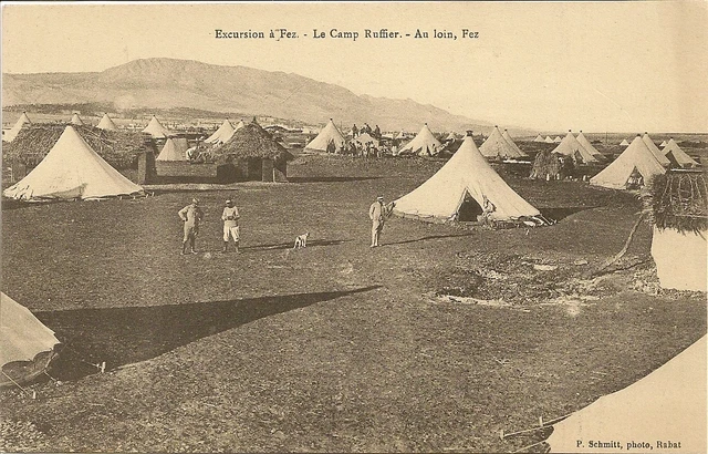 Carte Postale Maroc Excursion A Fez Le Camp Ruffier Au Loin Fez