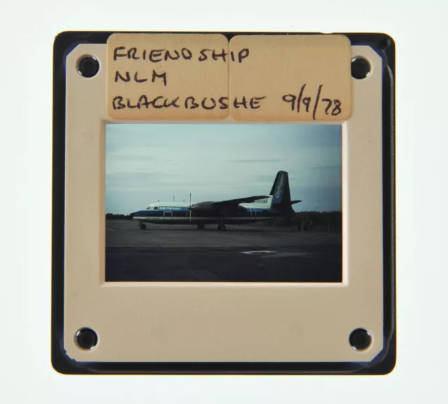 35Mm Slide Aircraft 1978 Fokker F-27 Friendship Nml Dutch A/L Blackbushe A76