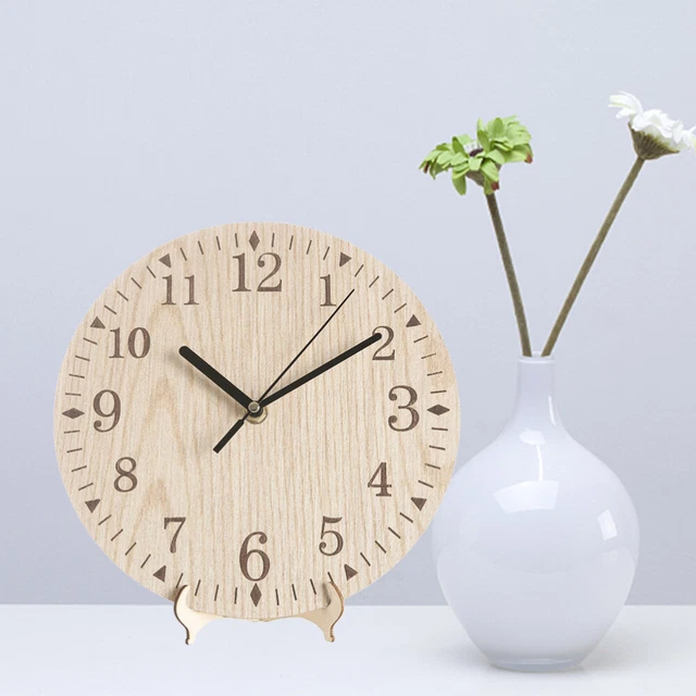 Orologio Da Parete Vintage In Legno Retrò - Diametro 12 Cm, Silenzioso, Stile Fattoria Toscana, Per Cucina O Soggiorno