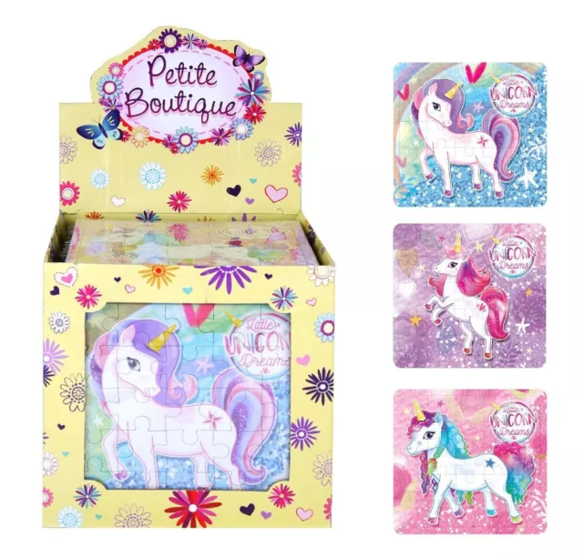 UNICORN PUZZLE Kids Girls Birthday Party Bag Filler Favors Jigsaw Pony Toy Gift 2