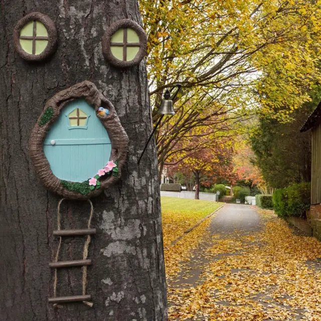 Maison de fée miniature, fenêtre et porte, ornement de pelouse, Mini Art de