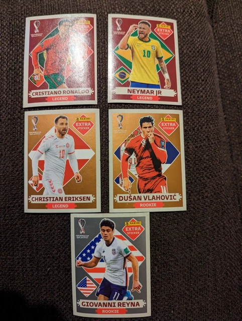 Lot De 38 Stickers Panini Coupe Du Monde 2022 - Avec Messi, Mbappé, Neymar, CR7 !