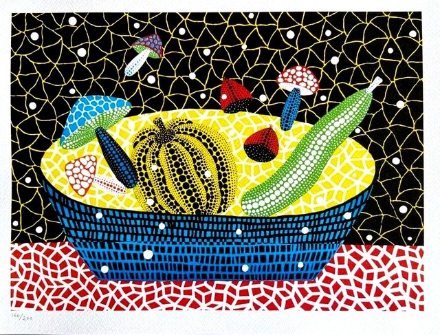 Yayoi Kusama, Litografía Mori Arte Museum 2011 (Murakami Kaws Haring)