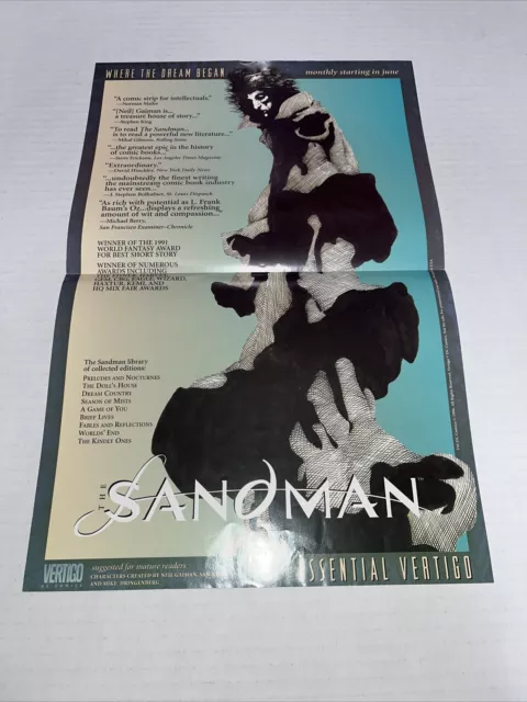 Vertigo SANDMAN DC Comics 1996 Promo Poster