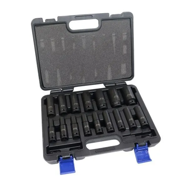 US PRO 12 Point DEEP IMPACT Socket Set 1/2" Drive Long Reach Impact Sockets 16pc