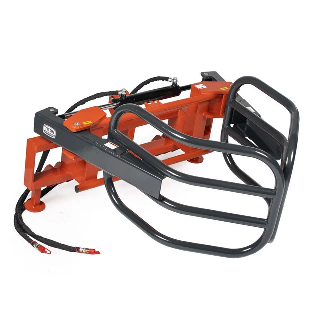 Titan Attachments 3 Point Round Hay Bale Gripper Squeezer, Cat 1 and 2 Tractors Titan Attachments 3 Point Round Hay Bale Gripper Squeezer, Cat 1 and 2 Tractors