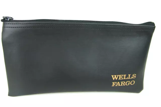 Wells Fargo Bank Money Deposit Cash Bag Zip Top NEW