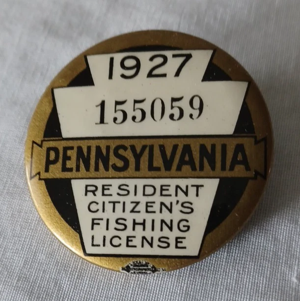 Pin's Permis De Pêche Pennsylvanie 1975 – Vintage Collection