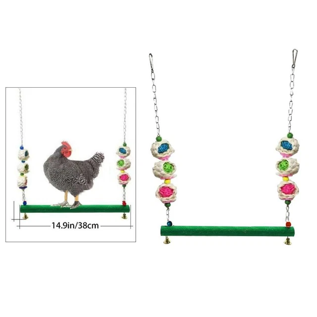 2x Chicken Swing Barsch Vogel Kau spielzeug für Hähnchen große Vögel Finken