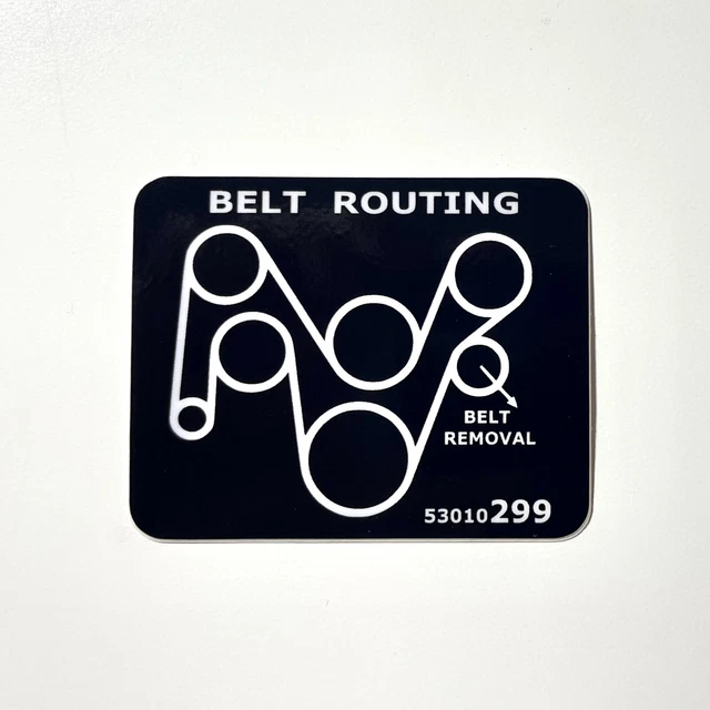 ENGINE FAN BELT Routing Diagram Decal Fits Jeep Cherokee XJ/MJ 1991