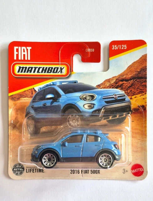 Voiture Miniature Matchbox Fiat 500X Rally 2025 - 1:64, Métal, Neuve
