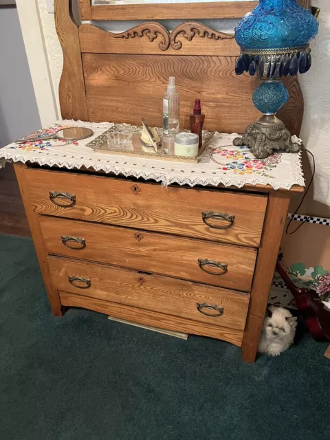 Oak Dresser with Mirror 2