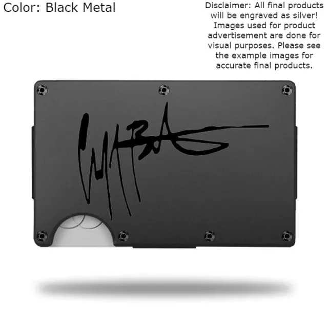 Custom CLIFF BURTON Laser Engraved Signature Wallet - Pick A Wallet Color