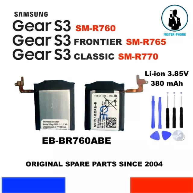 Genuine Battery Eb-Br760Abe Samsung Gear S3 Sm-R760 Sm-R765 Sm-R770 Classic Oem