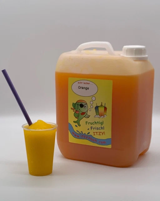 5 Liter ORANGE itzyslush PREMIUM Sirup Konzentrat- Vegan, gluten u Lactosefrei