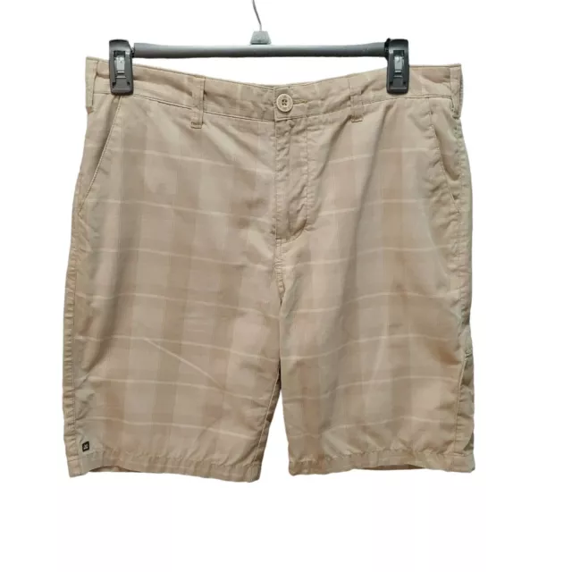 Micros Mens Chino Shorts Khaki Size 34 Cotton/Polyester Blend Belt Loops Pocket