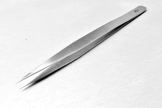 Tweezers 7-1/2" Fine Tips Non Magnetic Pointed Utility Forceps Stainless Steel