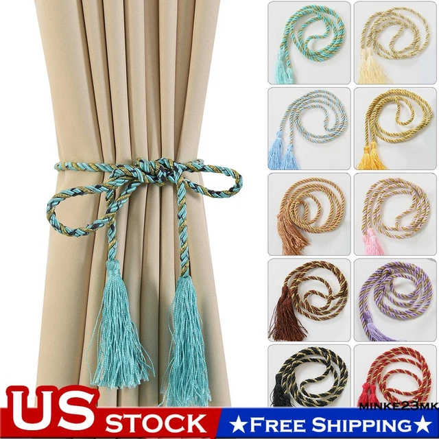 Window Curtain Rope Tie Backs Tiebacks Living Room Bedroom Tassel Ornament US