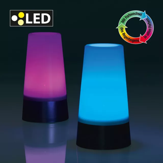 2er Spar Set LED Nachttischlampe Dekoleuchte Nachtlicht RGB Farbwechsel Stimmung