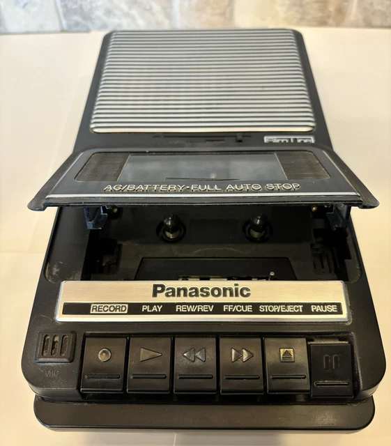 VINTAGE PANASONIC SLIM Line Portable Cassette Tape Recorder & Player RQ