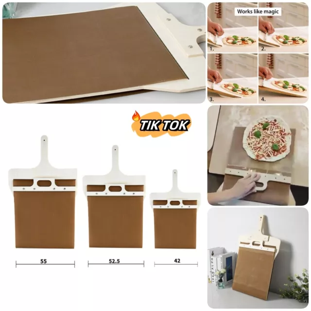 Premium Wooden Pizza Peel Shovel Board - 3 Sizes for Perfect Pizza Making! 2