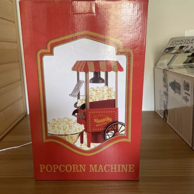 Retro Fairground Popcorn Movie Maker Machine Red Ideal Sleepover Or Party Mach