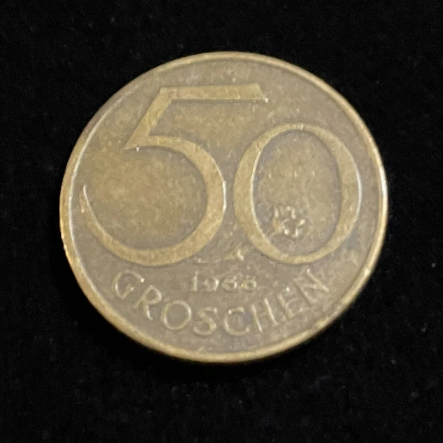 Austria 50 Groschen Coin 1966 Second Republic Aluminum Bronze 19.5mm KM # 2889 5
