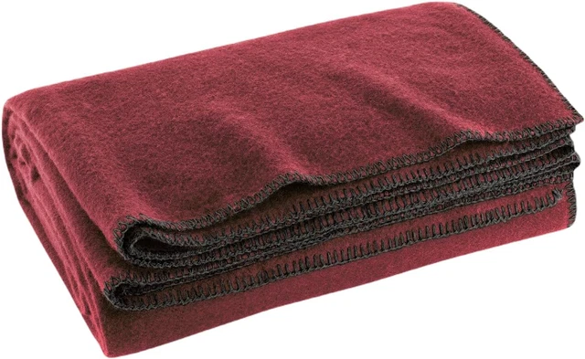 M MCGUIRE GEAR Wool Military Camping Survival and First Aid Blanket 64 x 90