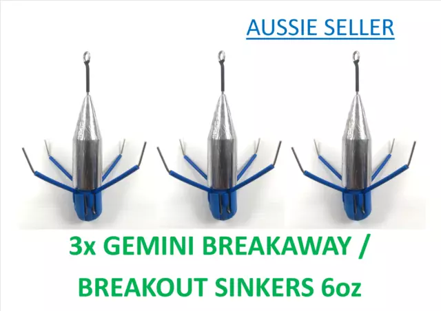 3x HYT Gemini Breakaway / Breakout (Grapnel) Sinkers - 6oz