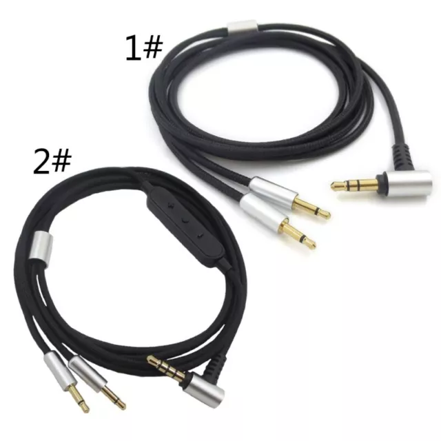 Detachable Gaming Headphone Cable 1.2M 3.5mm to 2.5mm for HD202 HD477 HD497