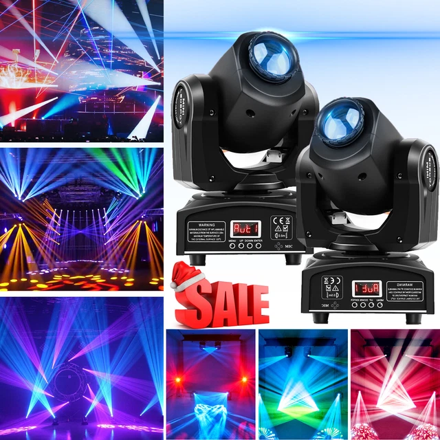 2PCS LED Moving Head Light RGBW 120W Beam Stage GOBO Lighting DJ Disco Show DMX