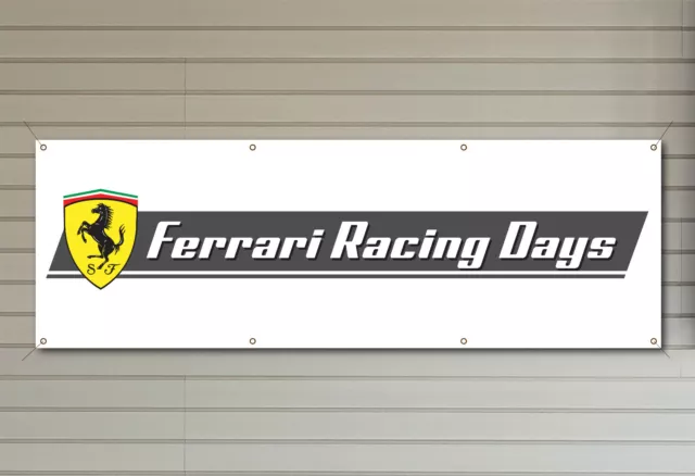 FERRARI CAR LOGO RACING DAYS PVC Workshop Garage banner waterproof SIGN 003