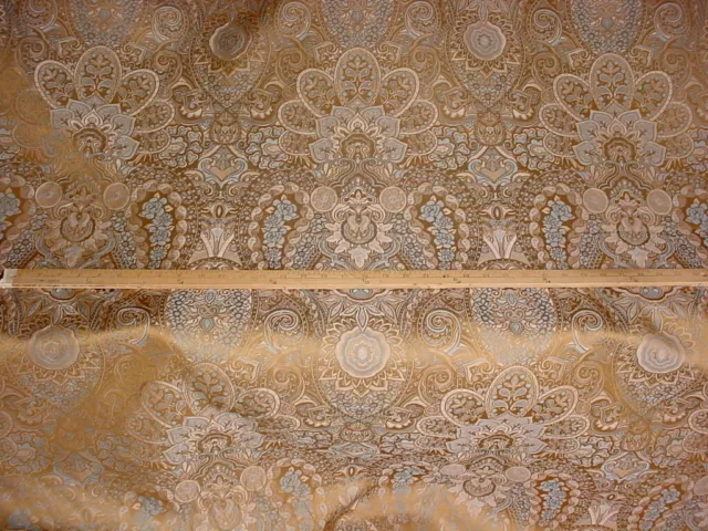 13Y Kravet Lee Jofa Brass Turkish Floral Silk Drapery Upholstery Fabric