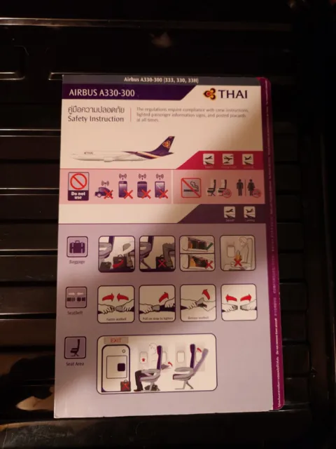 Thai Airbus A330-300 February 2013 Safety Card