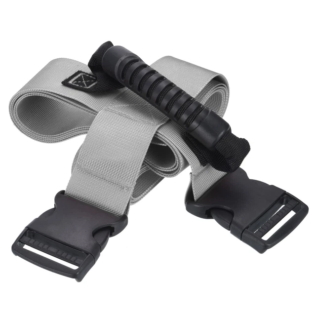 Carrying Strap with Handle, Cross Style Adjustable Nylon Belt, Gray