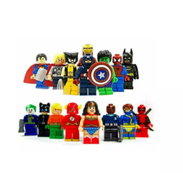 Marvel Avengers Super Heroes 16Pcs Mini Figures Dc Set Fit Lego