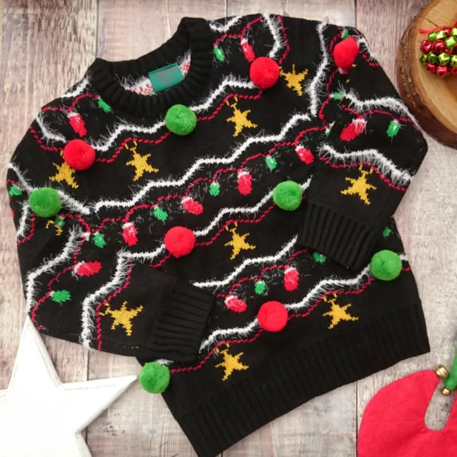 Maglione Natale 3D bambini ragazzi ragazze maglione Natale divertente 3